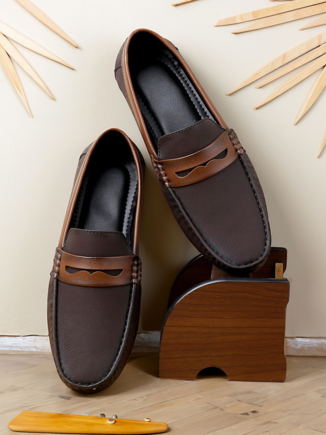 

HERE&NOW Men Loafers, Brown