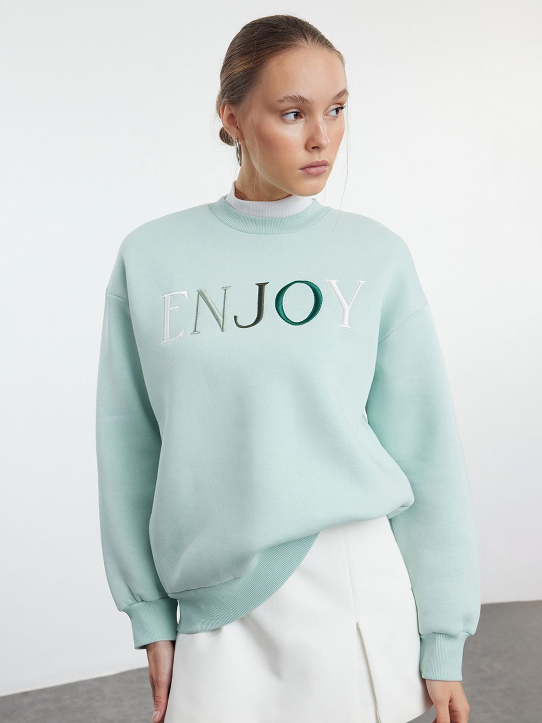 

Trendyol Women Printed Sweatshirt, Na