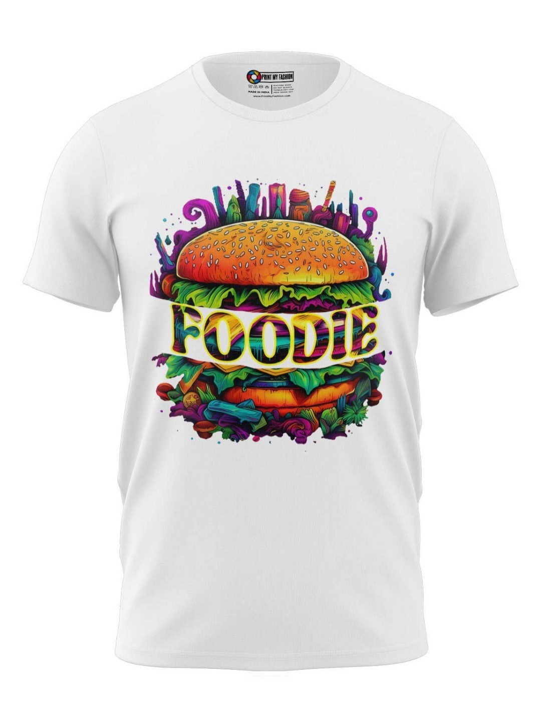 

Print My Fashion Boys Graphic Printed Round Neck Cotton T-shirt, White