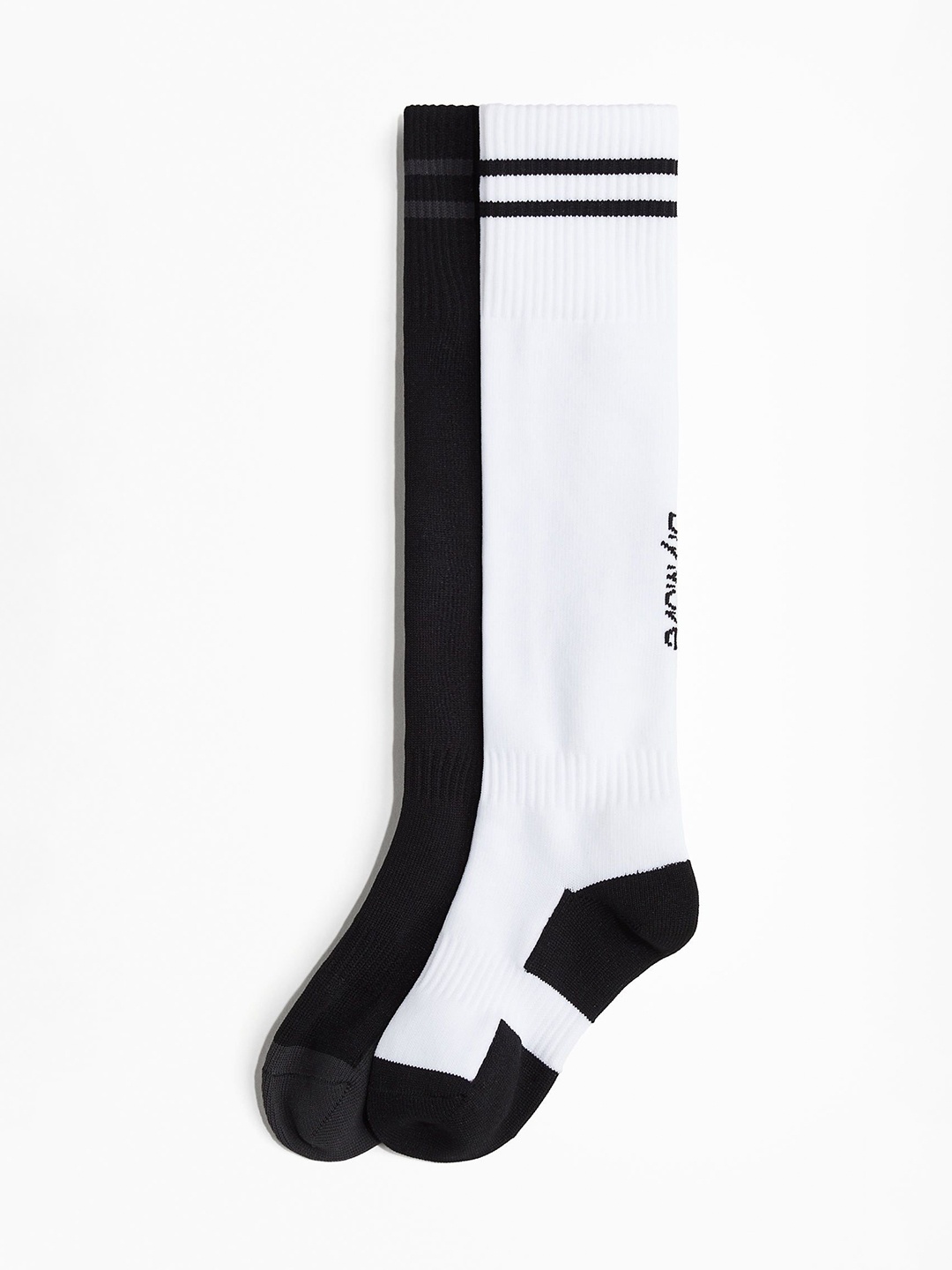 

H&M Boys Pack Of 2 Football DryMove Socks, Black