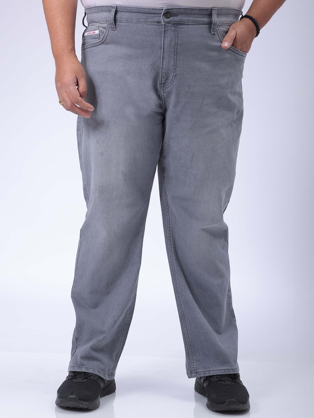 

Hardsoda by The Indian Garage Co Men Straight Fit Stretchable Jeans, Grey