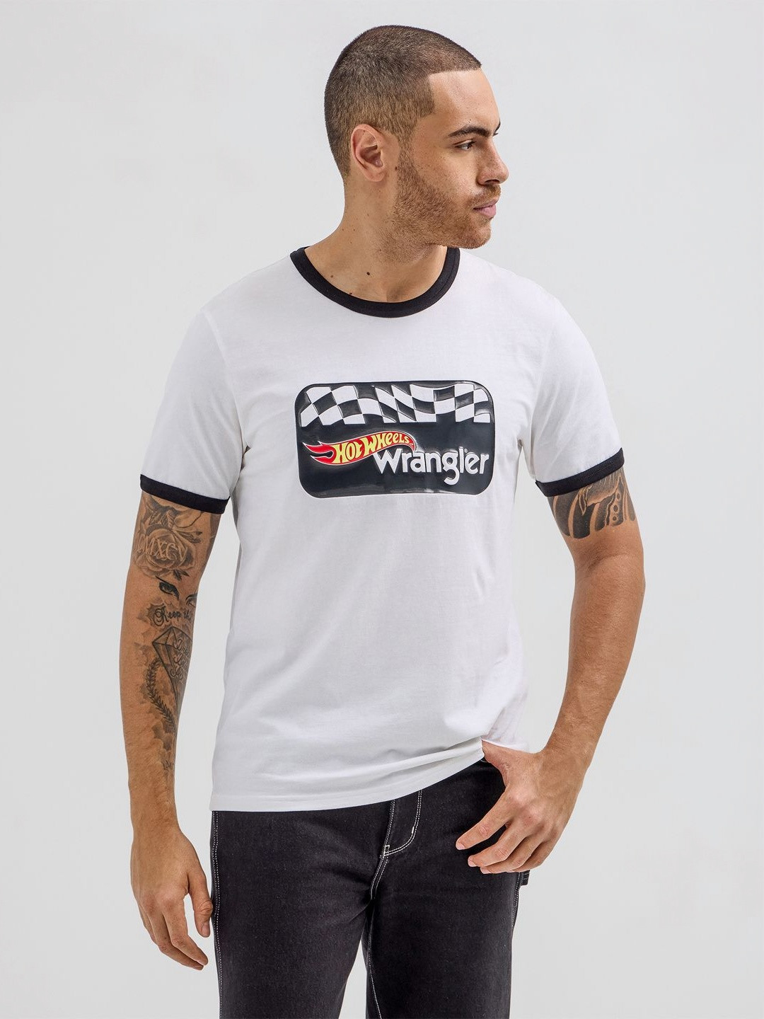 

Wrangler Graphic Printed Round Neck Cotton T-shirt, White