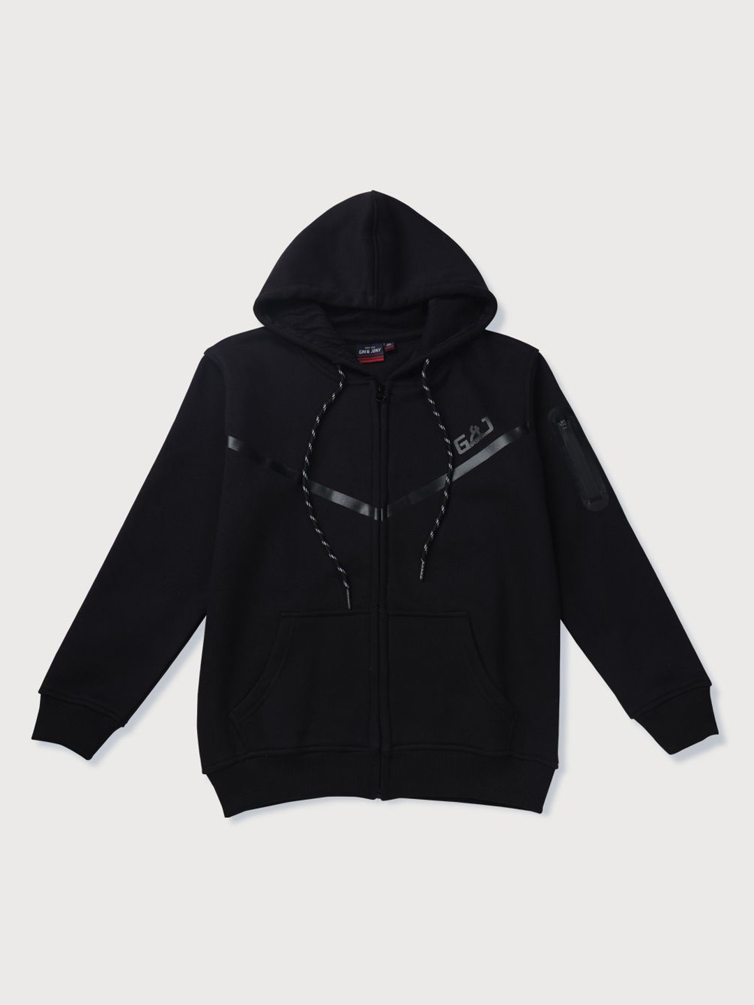 

Gini and Jony Boys Brand Logo Sporty Jacket, Black