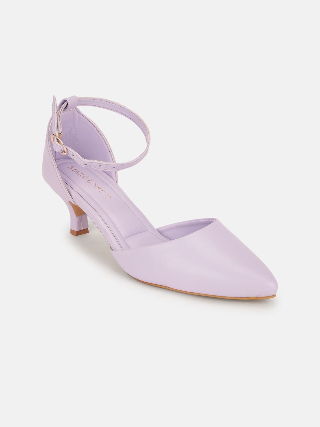 

Marc Loire women PU Work Kitten Pumps, Lavender