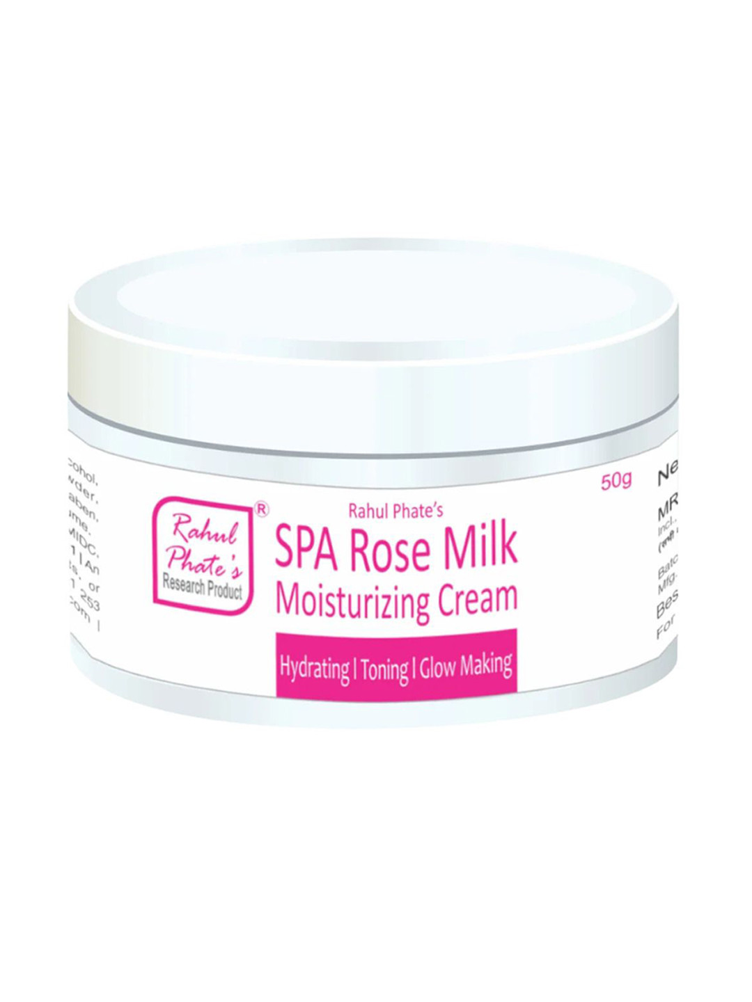 

Rahul Phate Research Product Rose Milk Moisturizing Cream -50 g, White