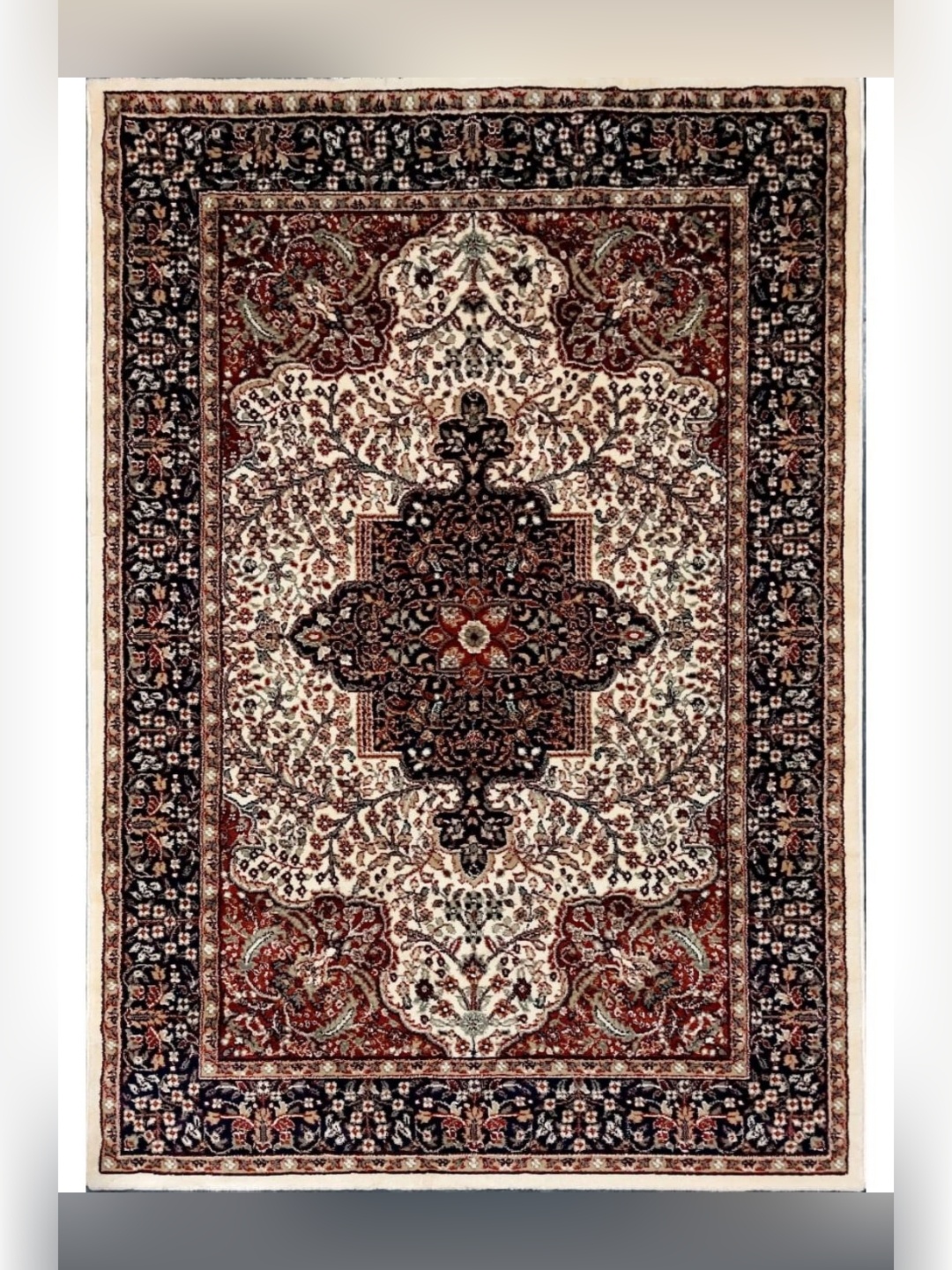 

Carpet Decore Tranquil Beige & Maroon Ethnic Motifs Textured Traditional Carpet