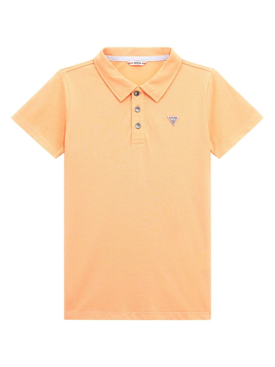 

GUESS kids Boys Solid Polo Collar Cotton T-shirt, Orange