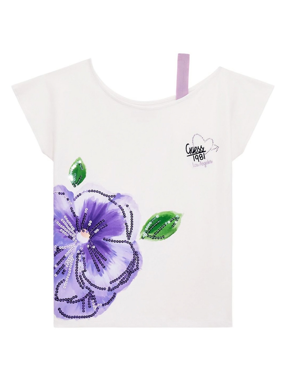

GUESS kids Girls Printed Pockets T-shirt, White