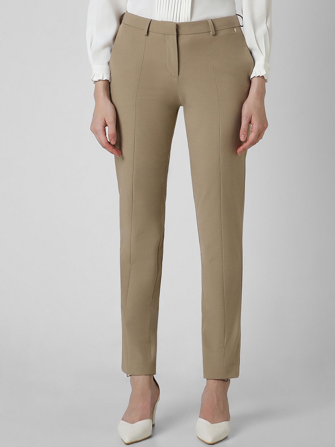 

Van Heusen Woman Women Formal Trousers, Khaki