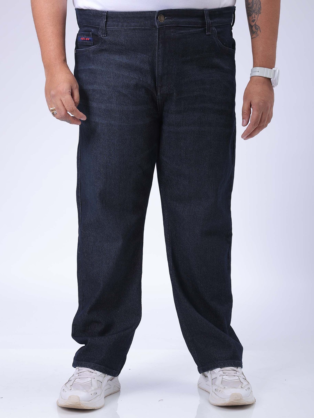 

Hardsoda by The Indian Garage Co Men Straight Fit Stretchable Jeans, Navy blue
