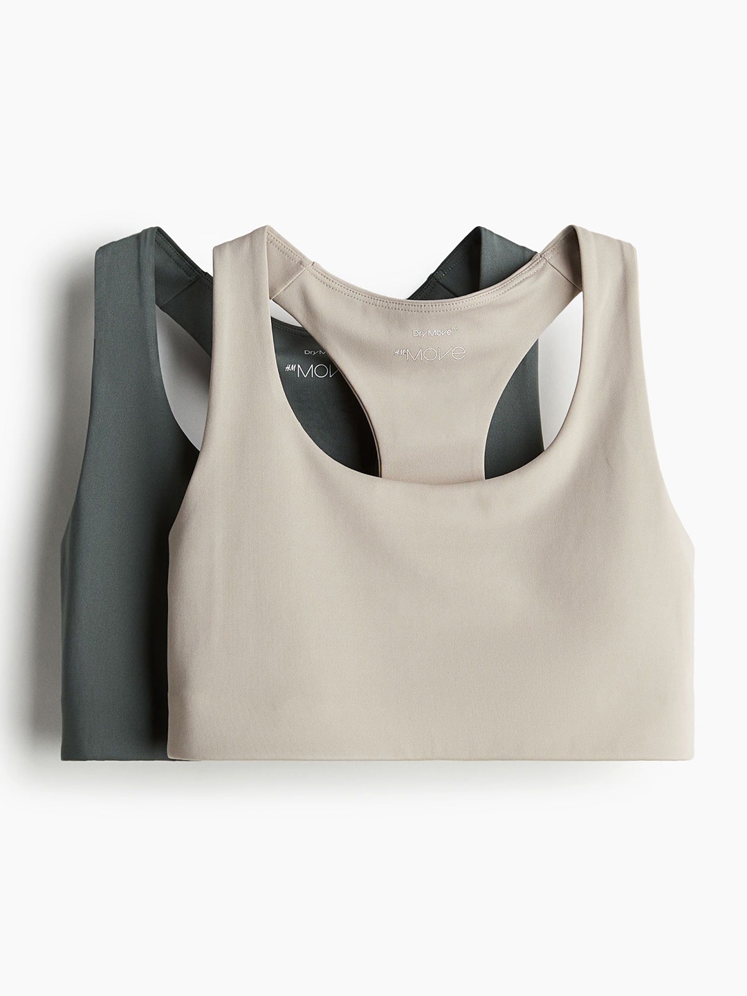 

H&M Pack Of 2 Medium Support Sports Bras, Green