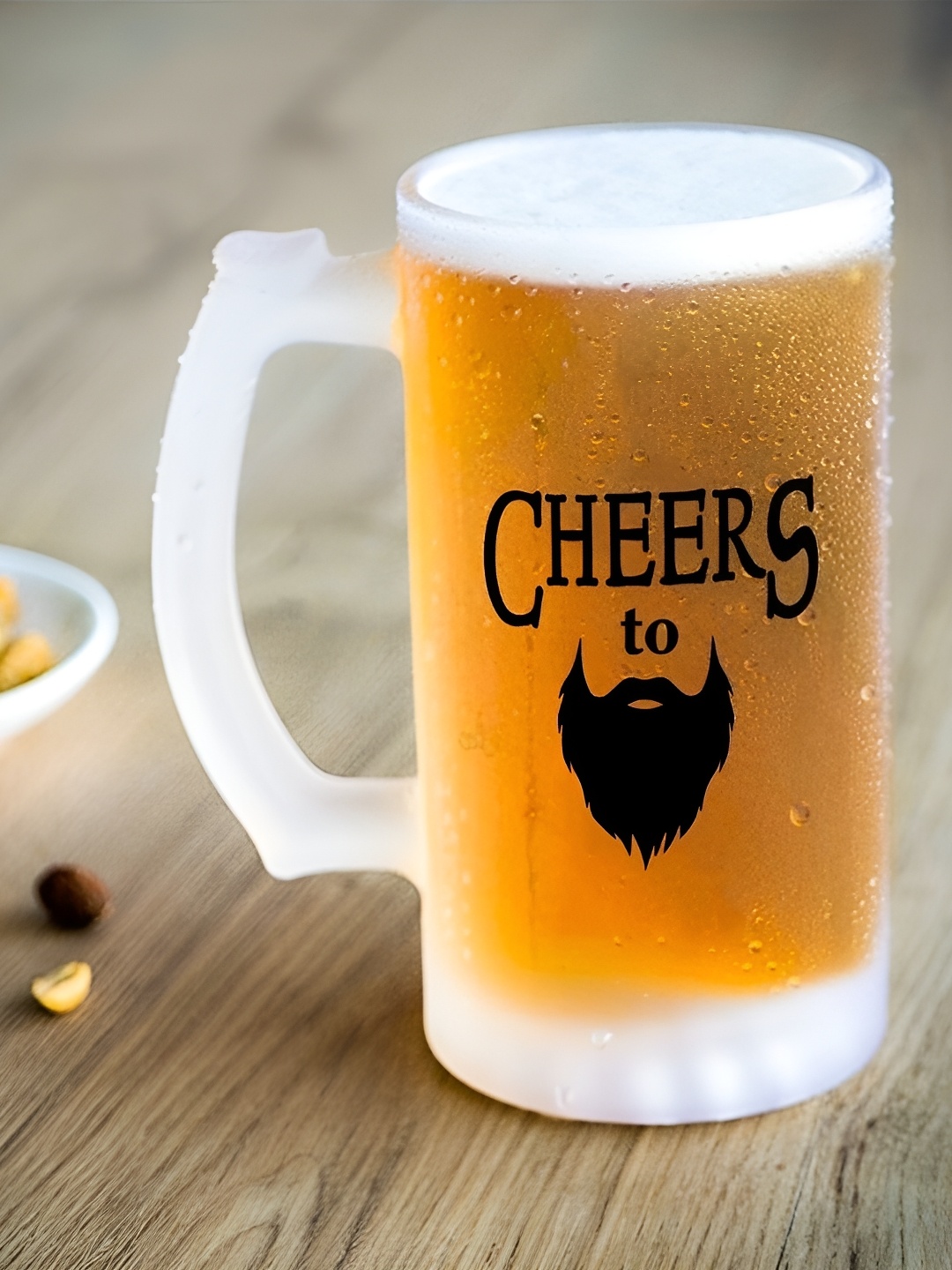 

Indigifts Transparent Printed Beer Glass 470 ml