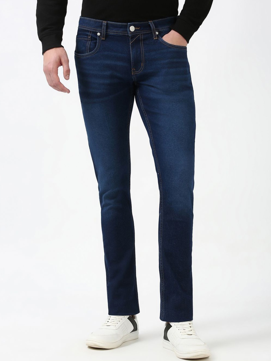 

Peter England Casuals Men Skinny Fit Low-Rise Light Fade Jeans, Blue