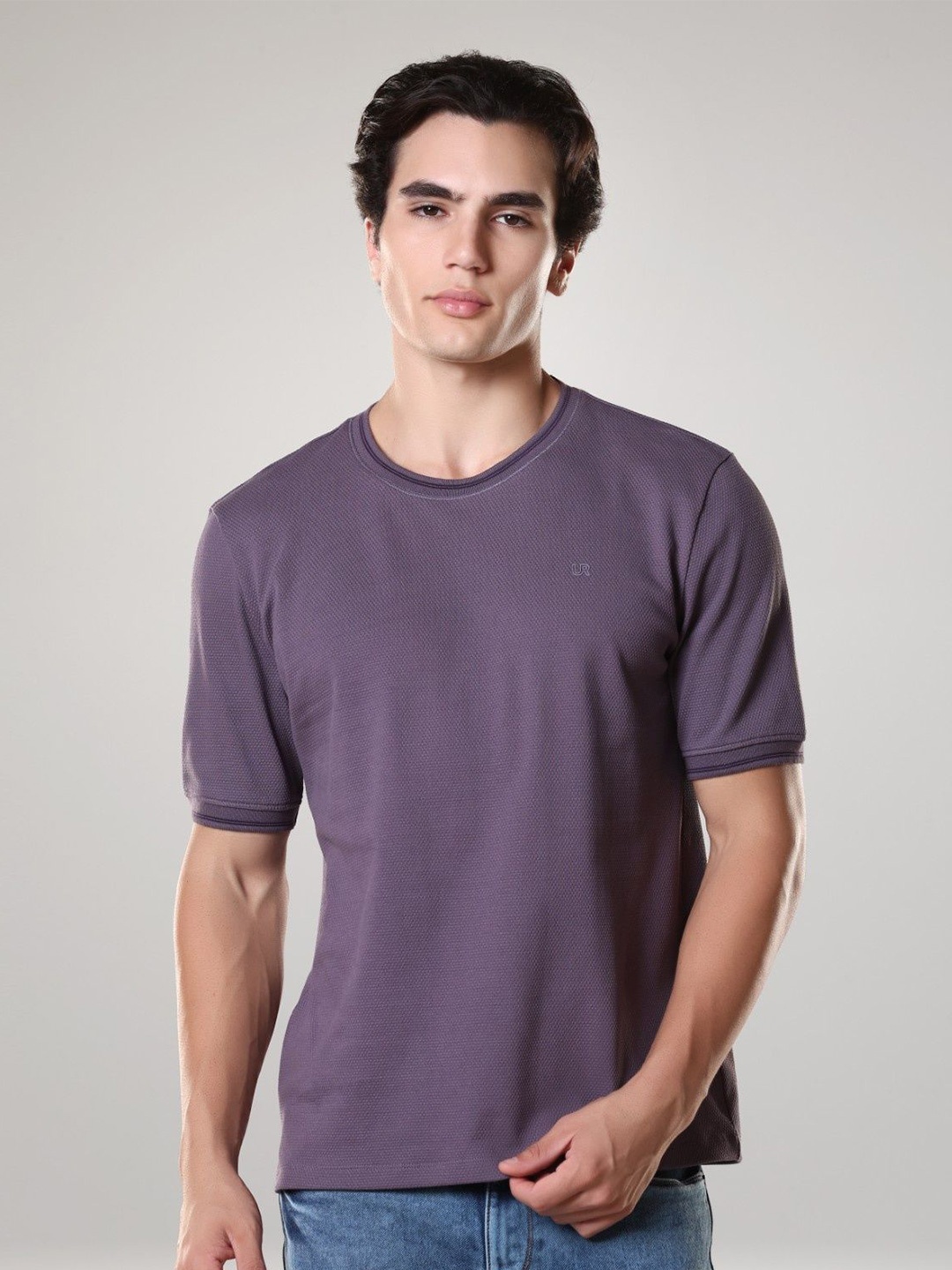 

TURMS Anti Odor Cool Tech Crew Neck Tshirt for Men, Purple