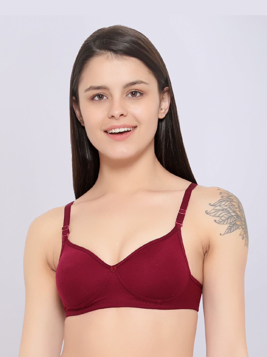 

Designer Bugs Bra Medium Coverage Lightly Padded, Maroon