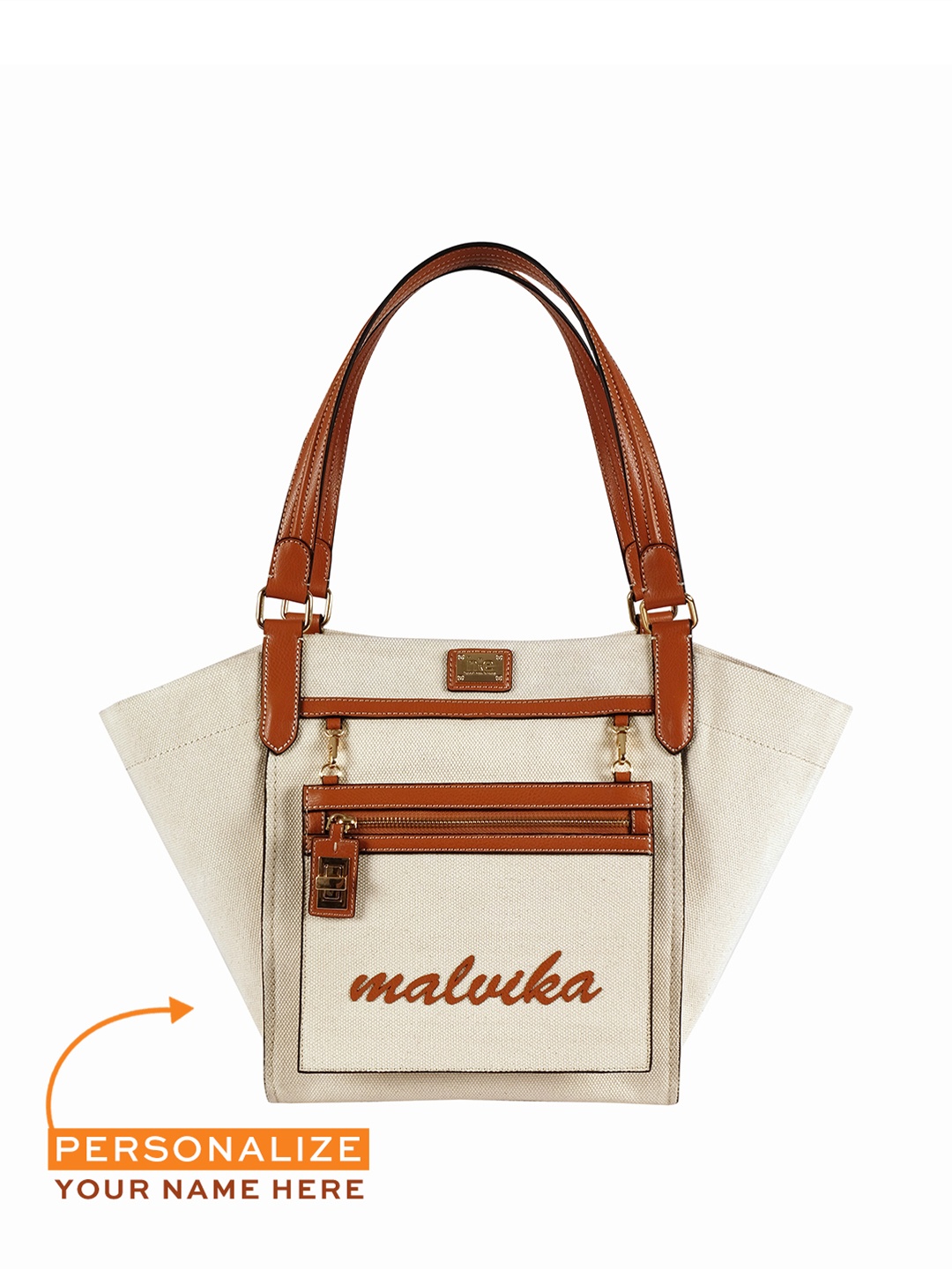 

HIE Textured Structured Shoulder Bag, Tan