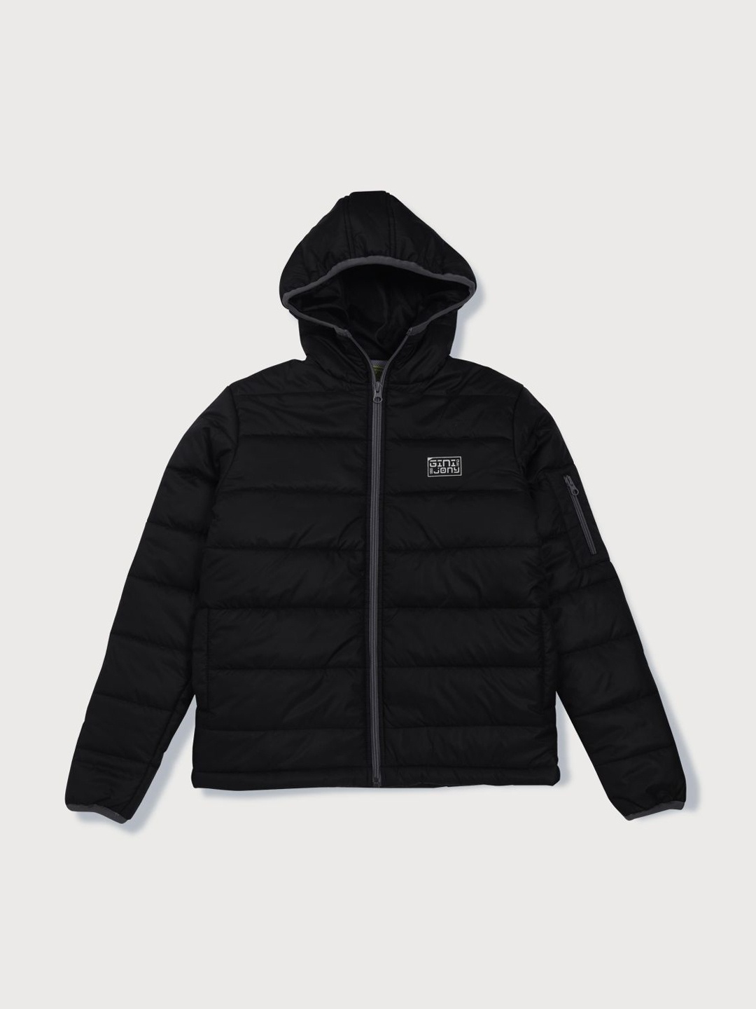 

Gini and Jony Boys Brand Logo Padded Jacket, Black