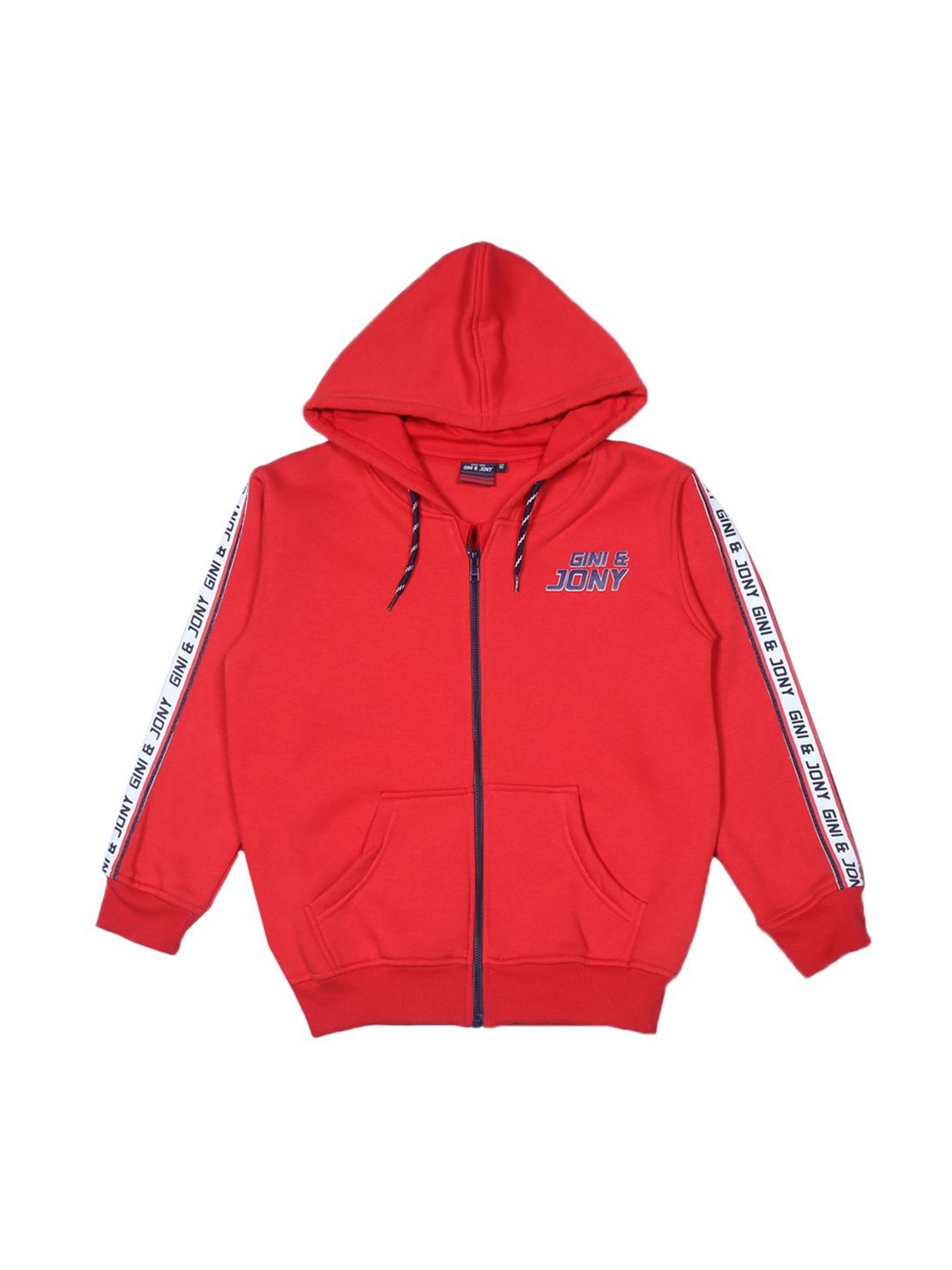 

Gini and Jony Boys Typography Bomber Jacket, Red