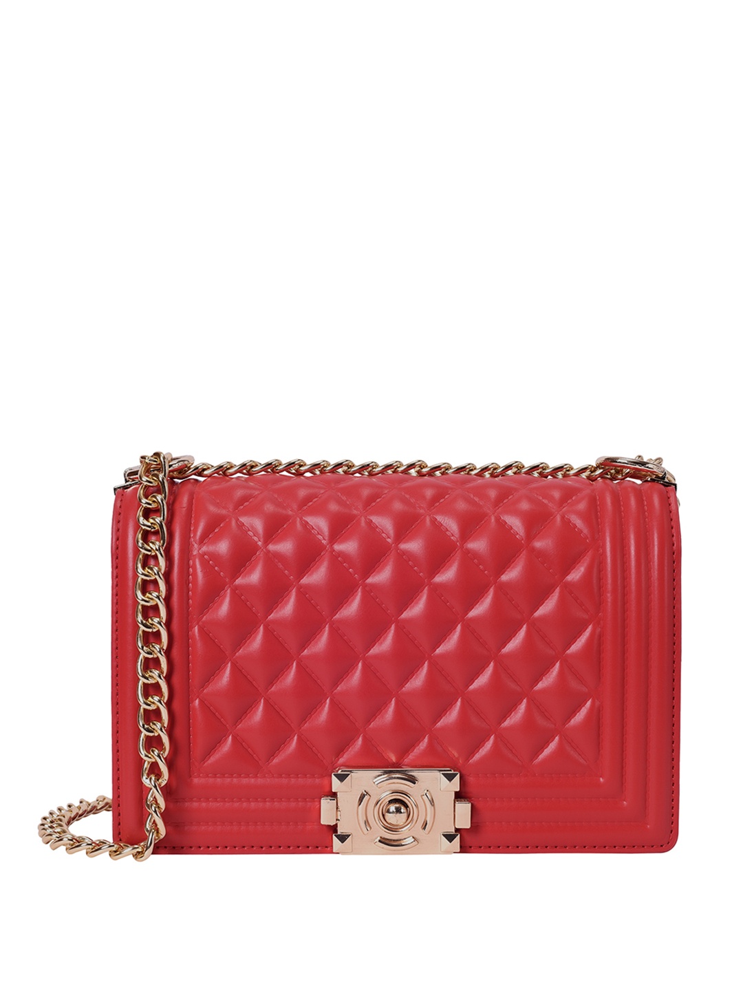 

Lino Perros Quilted Structured Shoulder Bag, Red