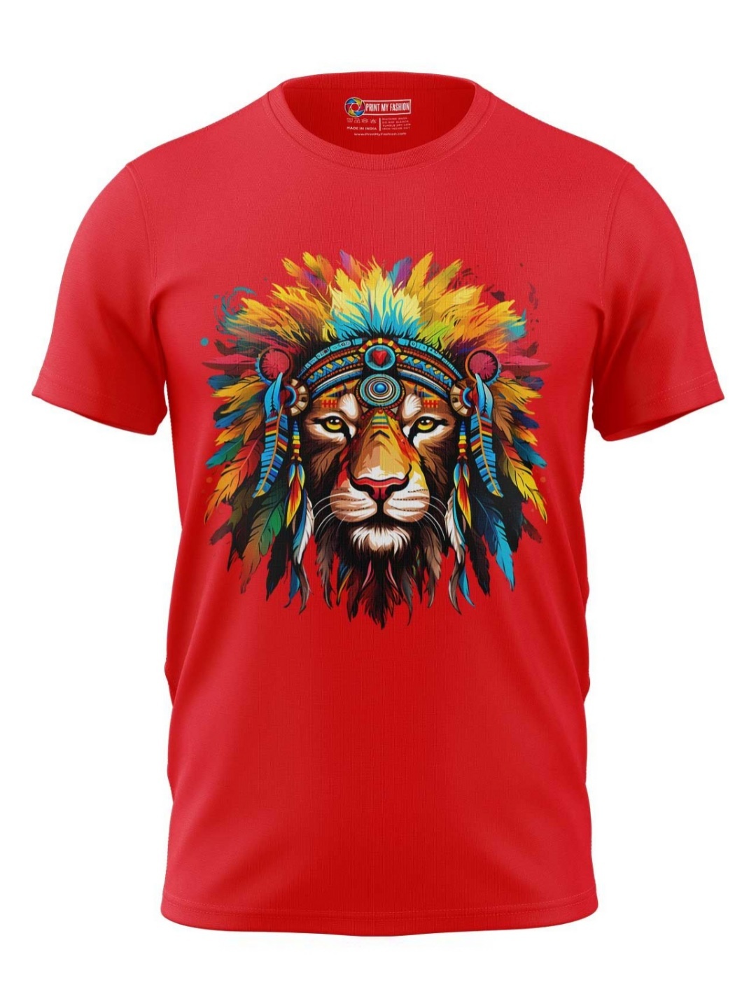 

Print My Fashion Boys Graphic Printed Round Neck Cotton T-shirt, Red