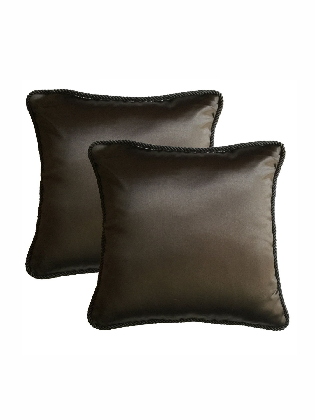 

Lushomes Grey Set of 2 Square Cushion Covers