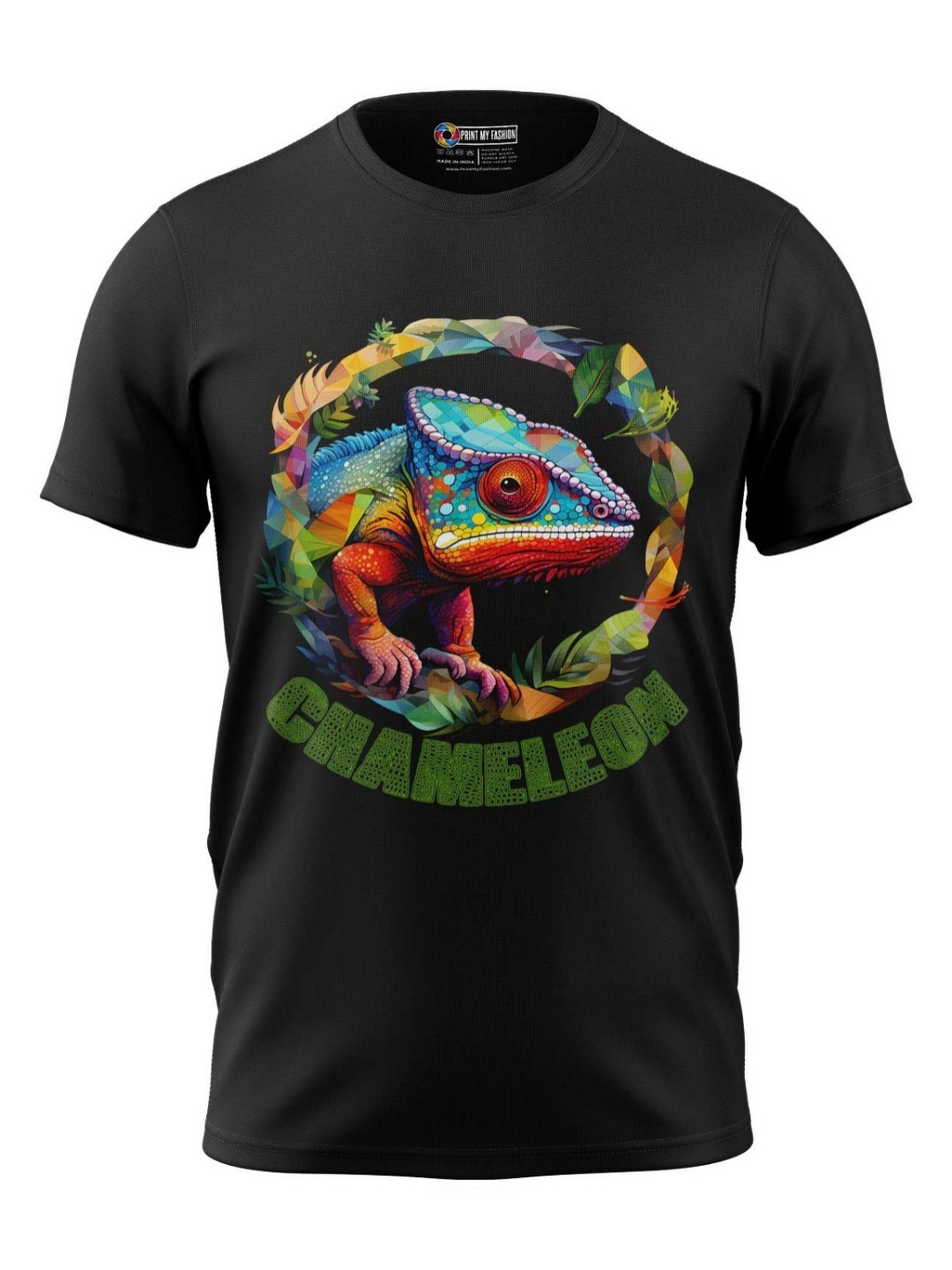 

Print My Fashion Boys Graphic Printed Round Neck Cotton T-shirt, Black