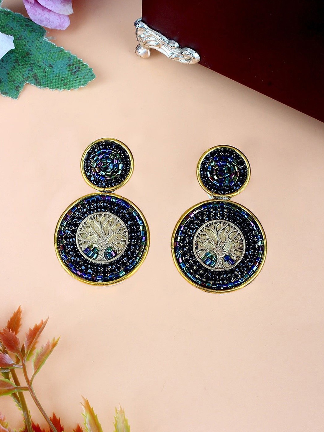 

KPOP Rhodium-Plated Contemporary Cubic Zirconia Drop Earrings, Gold