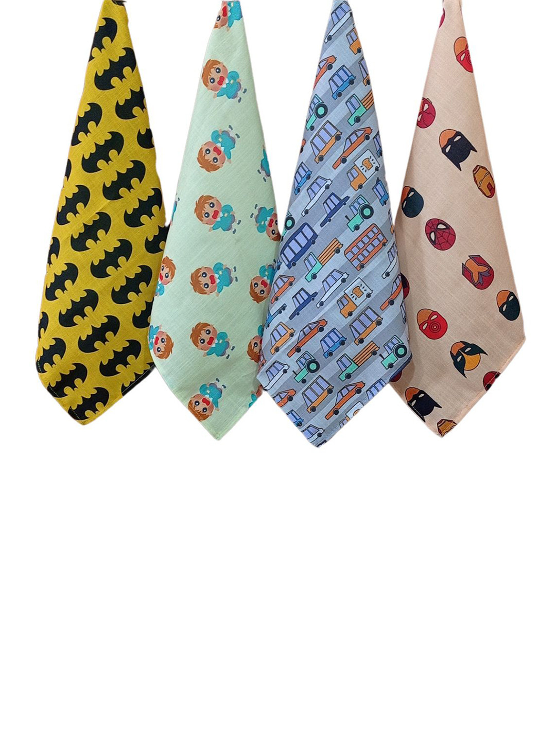 

AHC Kids Pack Of 4 Printed Handkerchiefs, Yellow