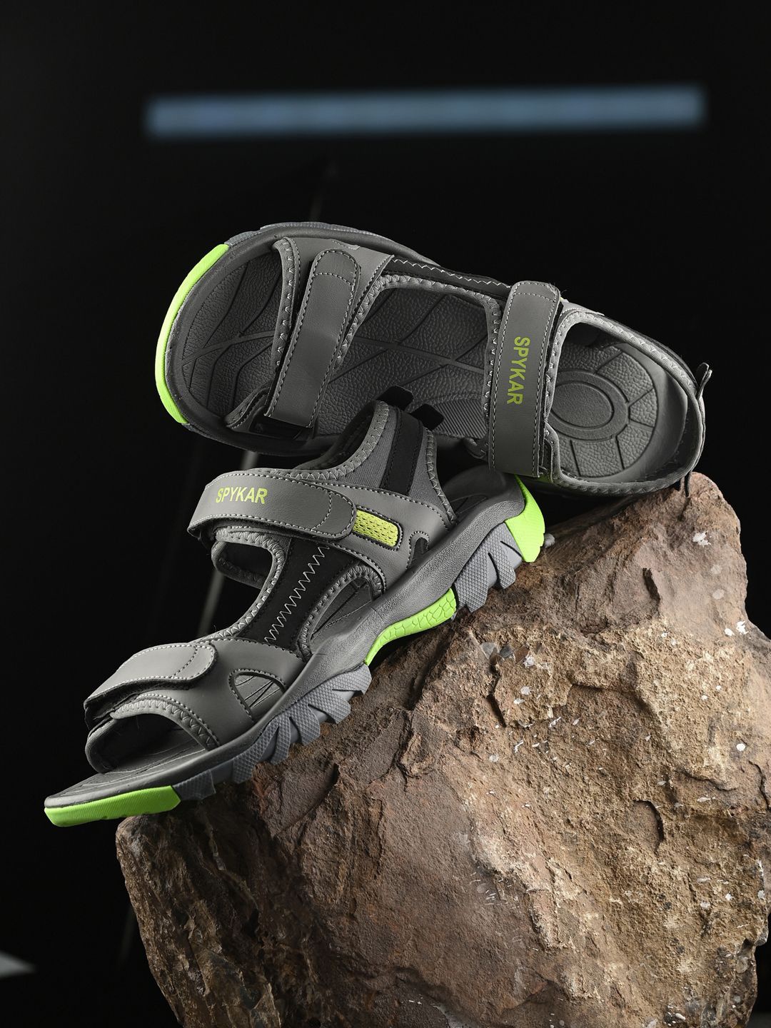 

SPYKAR Men PU Comfort Sandals, Grey