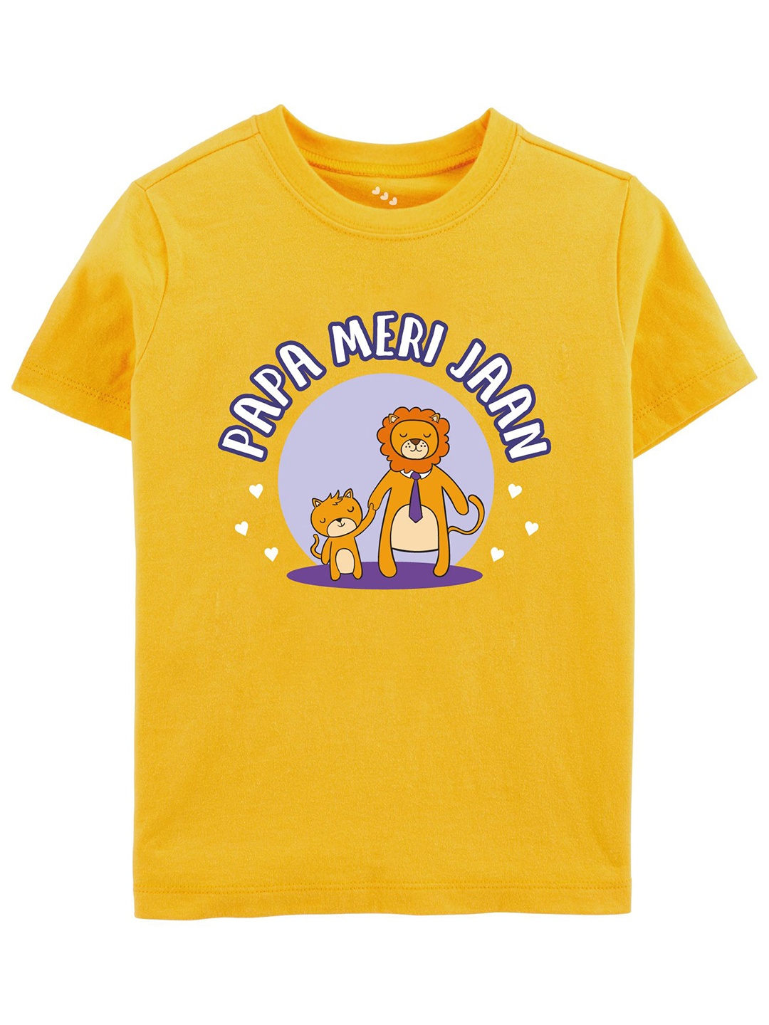 

Zeezeezoo Unisex Kids Typography Printed Round Neck Cotton T-shirt, Yellow