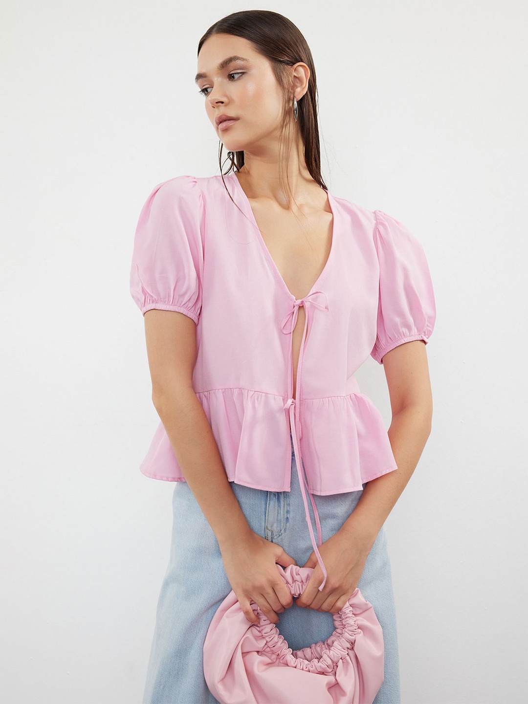 

Trendyol Women Opaque Striped Casual Shirt, Na
