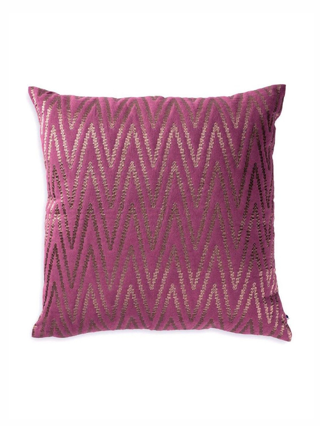 

ONSETHOMES Purple & Gold-Toned Pure Cotton Square Cushion Covers