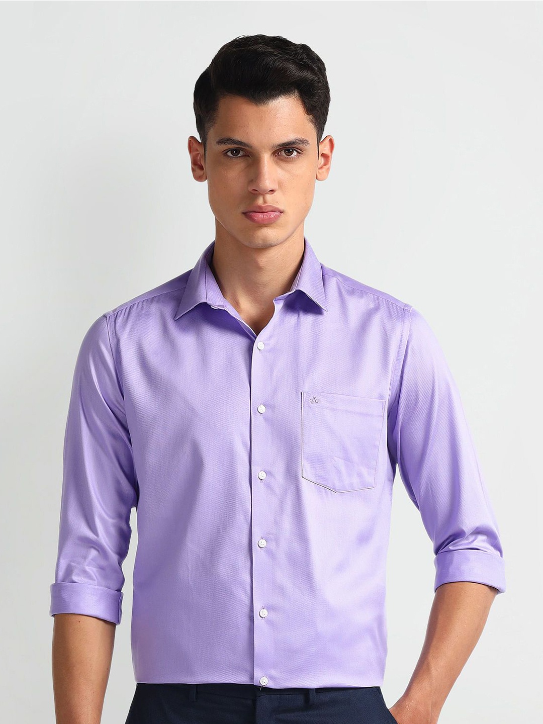 

Arrow Men Slim Fit Opaque Formal Shirt, Purple