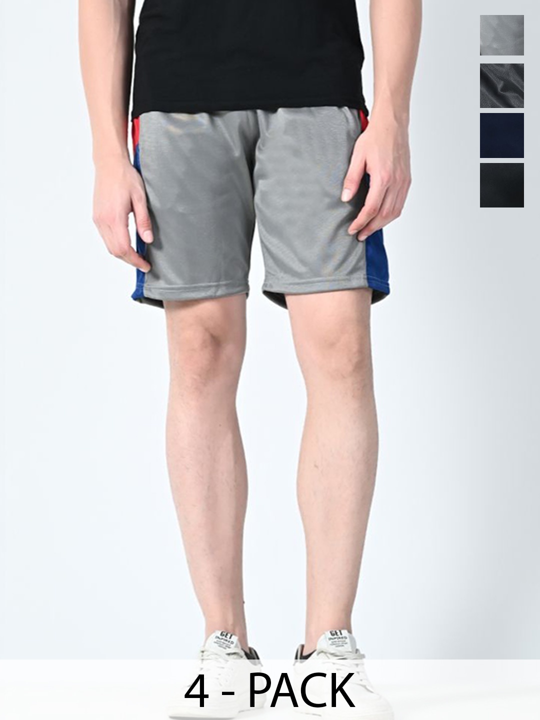 

BAESD Pack Of 4 Men High-Rise Shorts, Grey