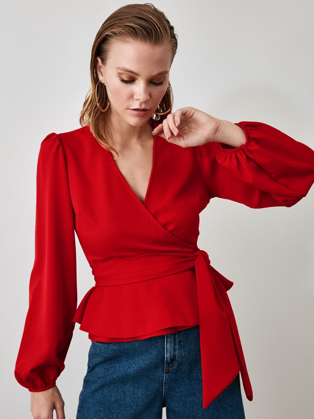 

Trendyol Wrap Top, Na