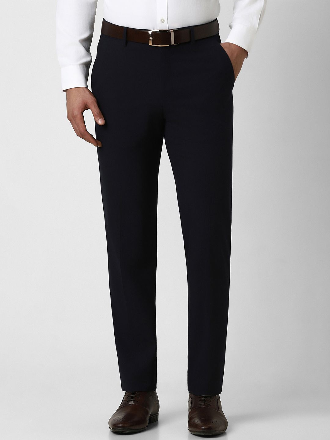 

Van Heusen Men Slim Fit Formal Trousers, Black