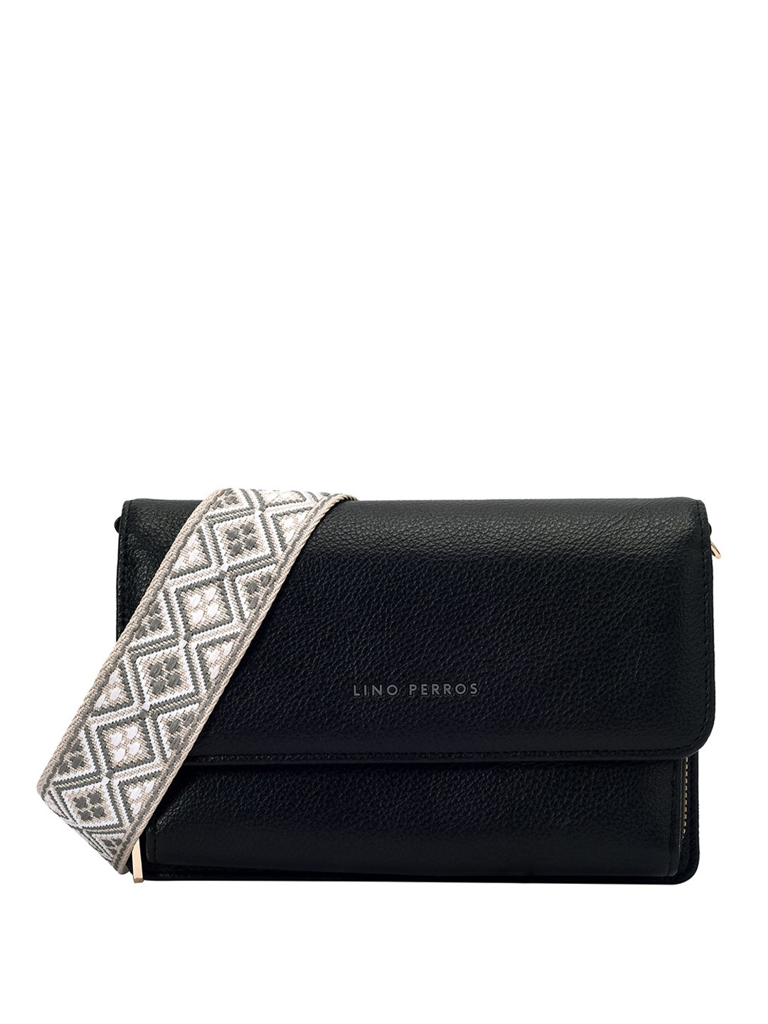 

Lino Perros Structured Sling Bag, Black