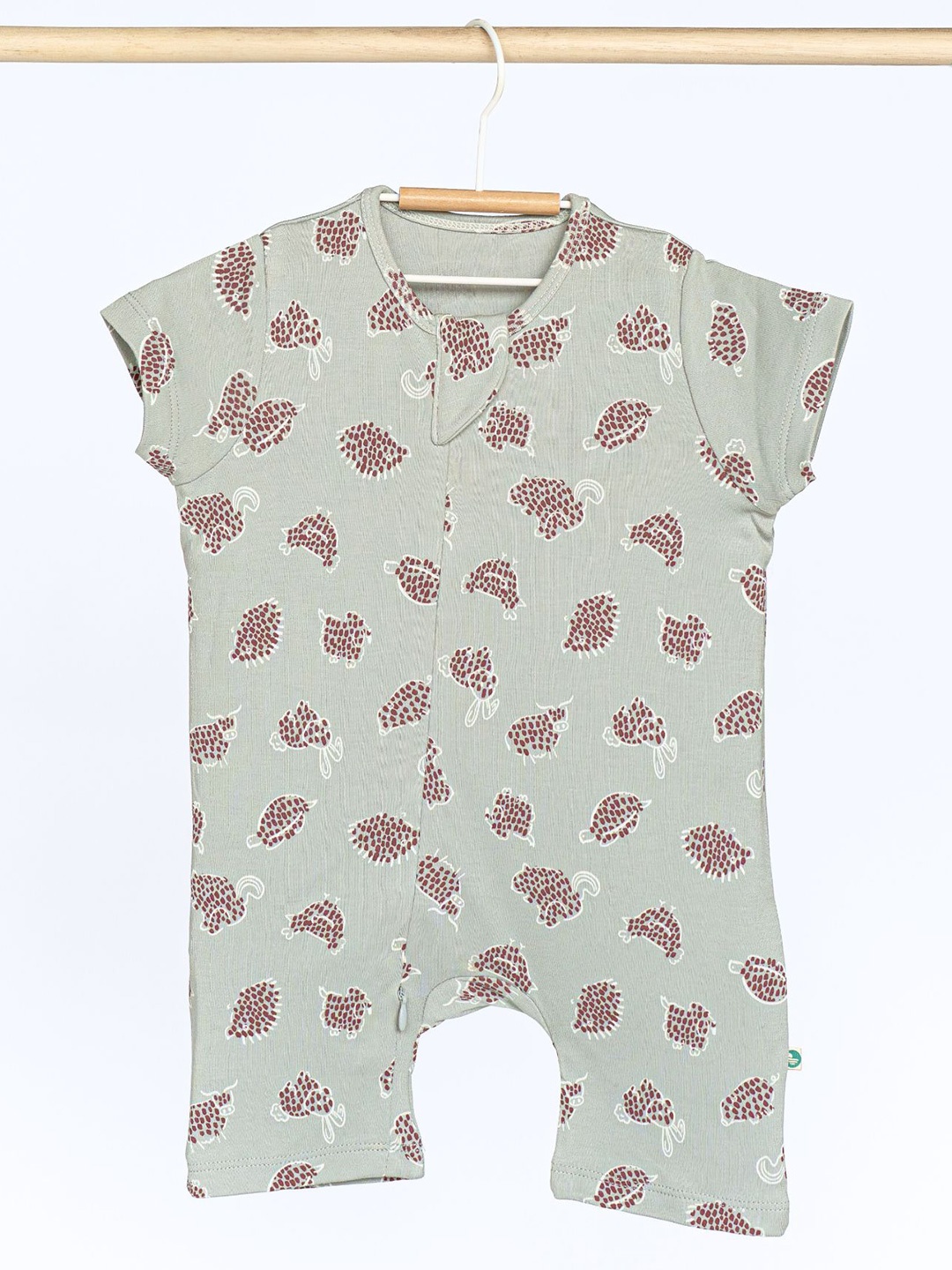 

cocoon care Infants Conversational Printed Romper, Grey