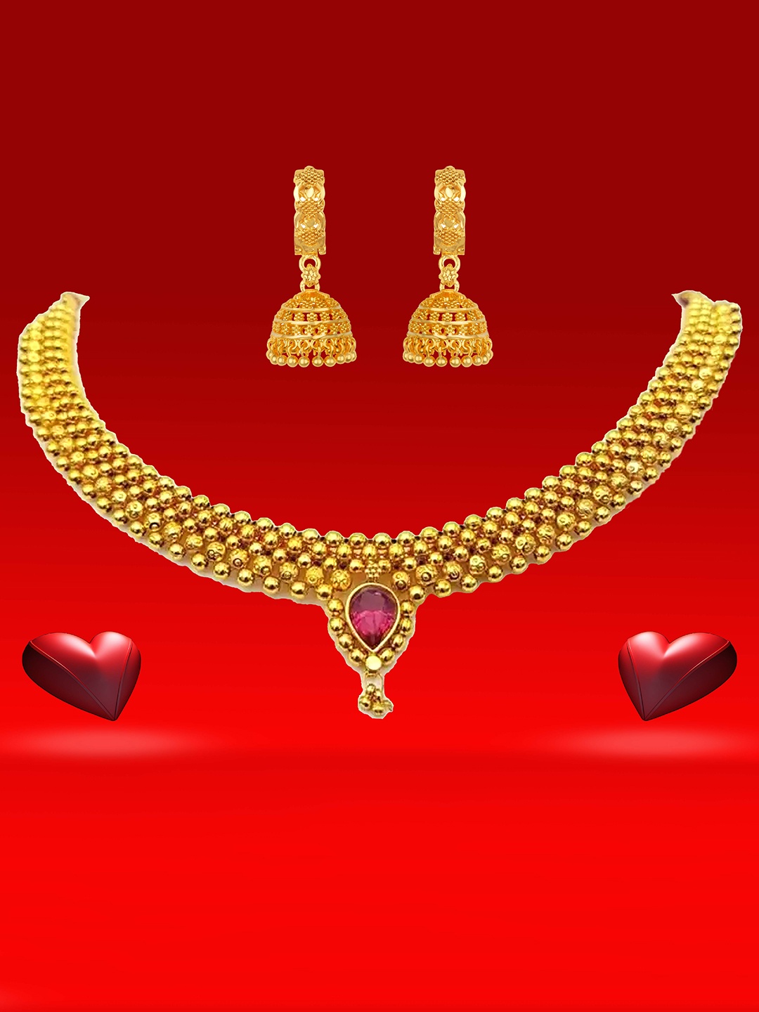 

Heer Collection Gold-Plated Jewelry Set