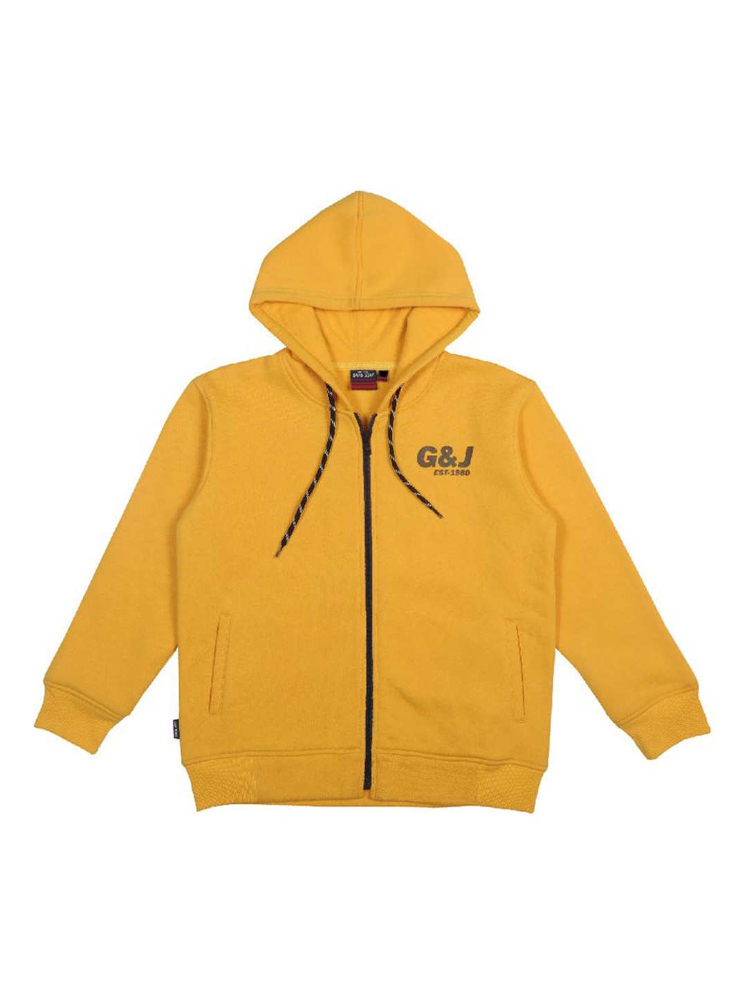 

Gini and Jony Boys Brand Logo Hooded Cotton Bomber Jacket, Yellow