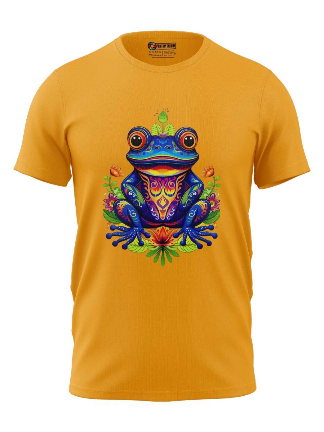 

Print My Fashion Boys Graphic Printed Round Neck Cotton T-shirt, Yellow