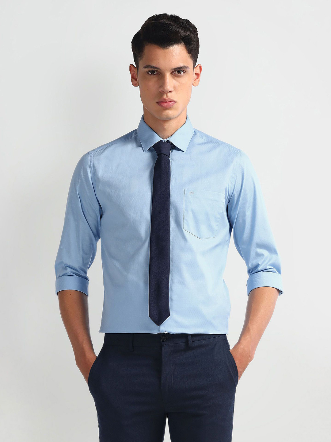 

Arrow Men Slim Fit Opaque Formal Shirt, Blue