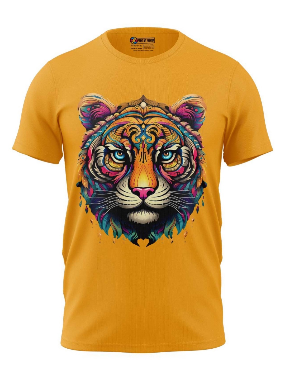 

Print My Fashion Boys Graphic Printed Round Neck Cotton T-shirt, Yellow