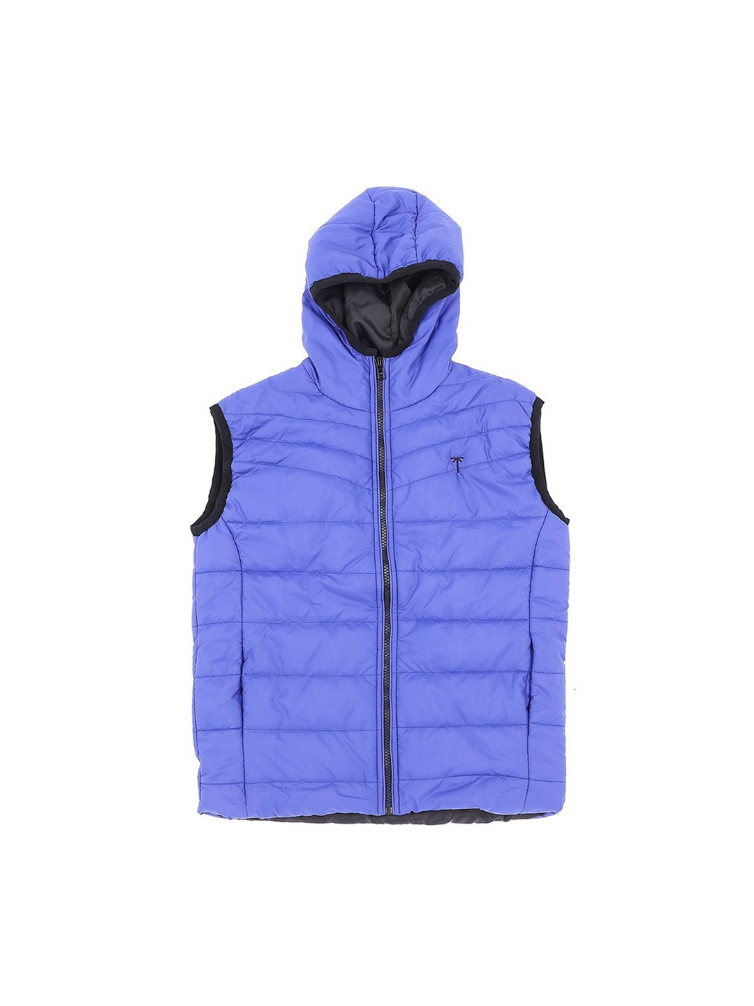 

Palm Tree Boys Hooded Sleeveless Puffer Jacket, Purple