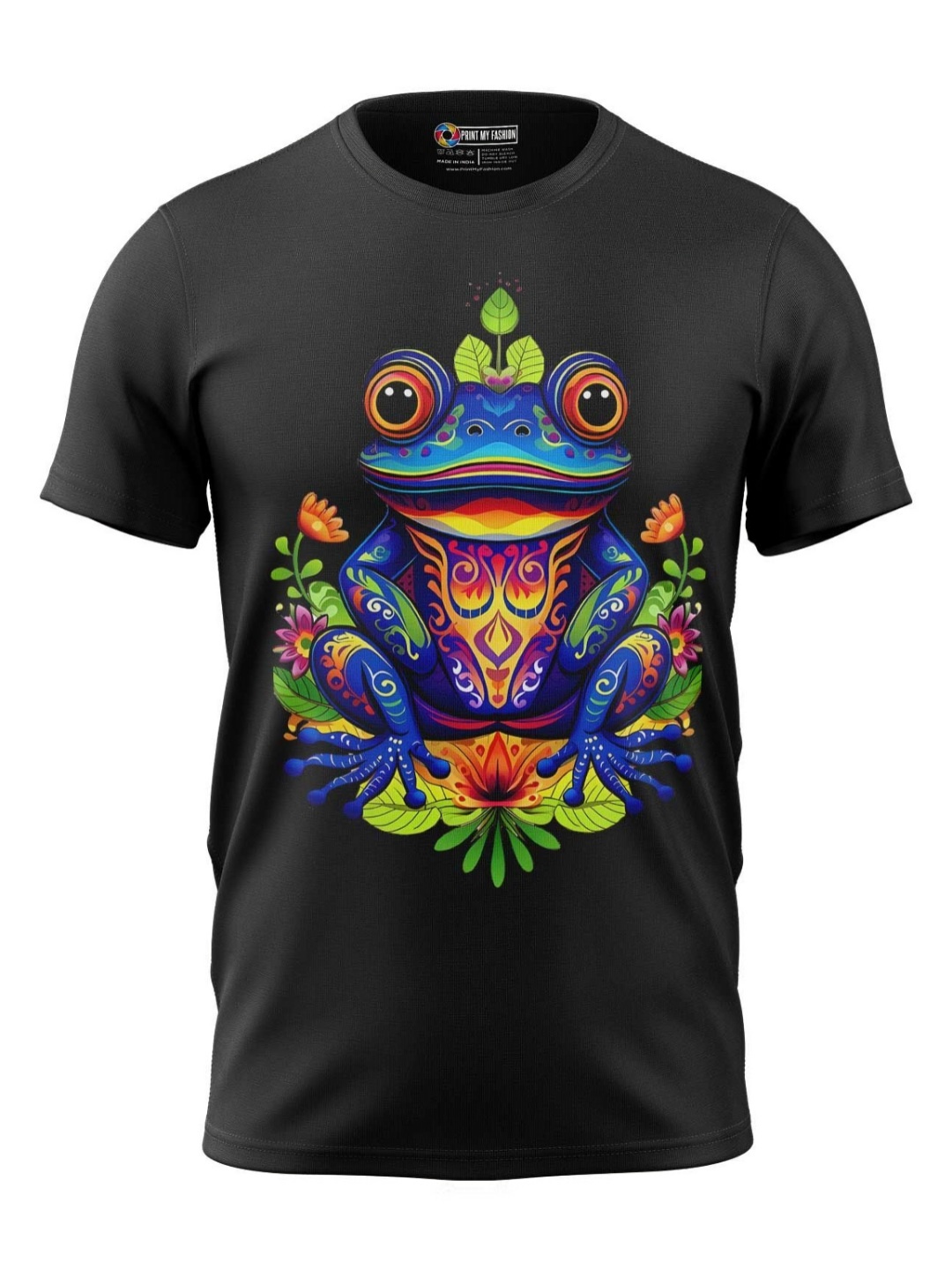 

Print My Fashion Boys Graphic Printed Round Neck Cotton T-shirt, Black