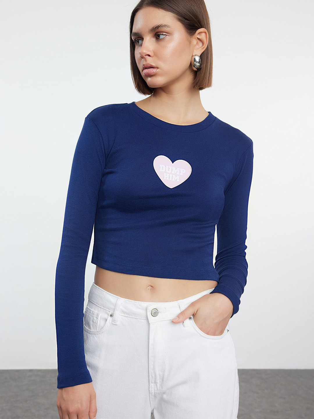

Trendyol Cotton Crop Top, Na