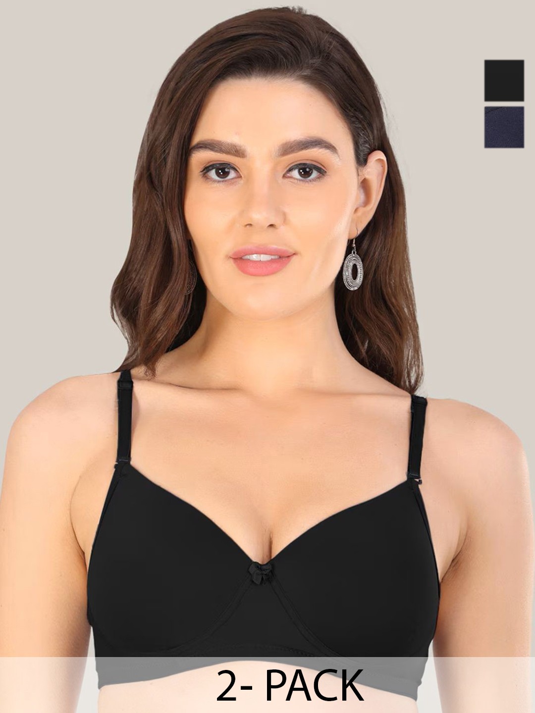 

Designer Bugs Bra Medium Coverage Lightly Padded, Black