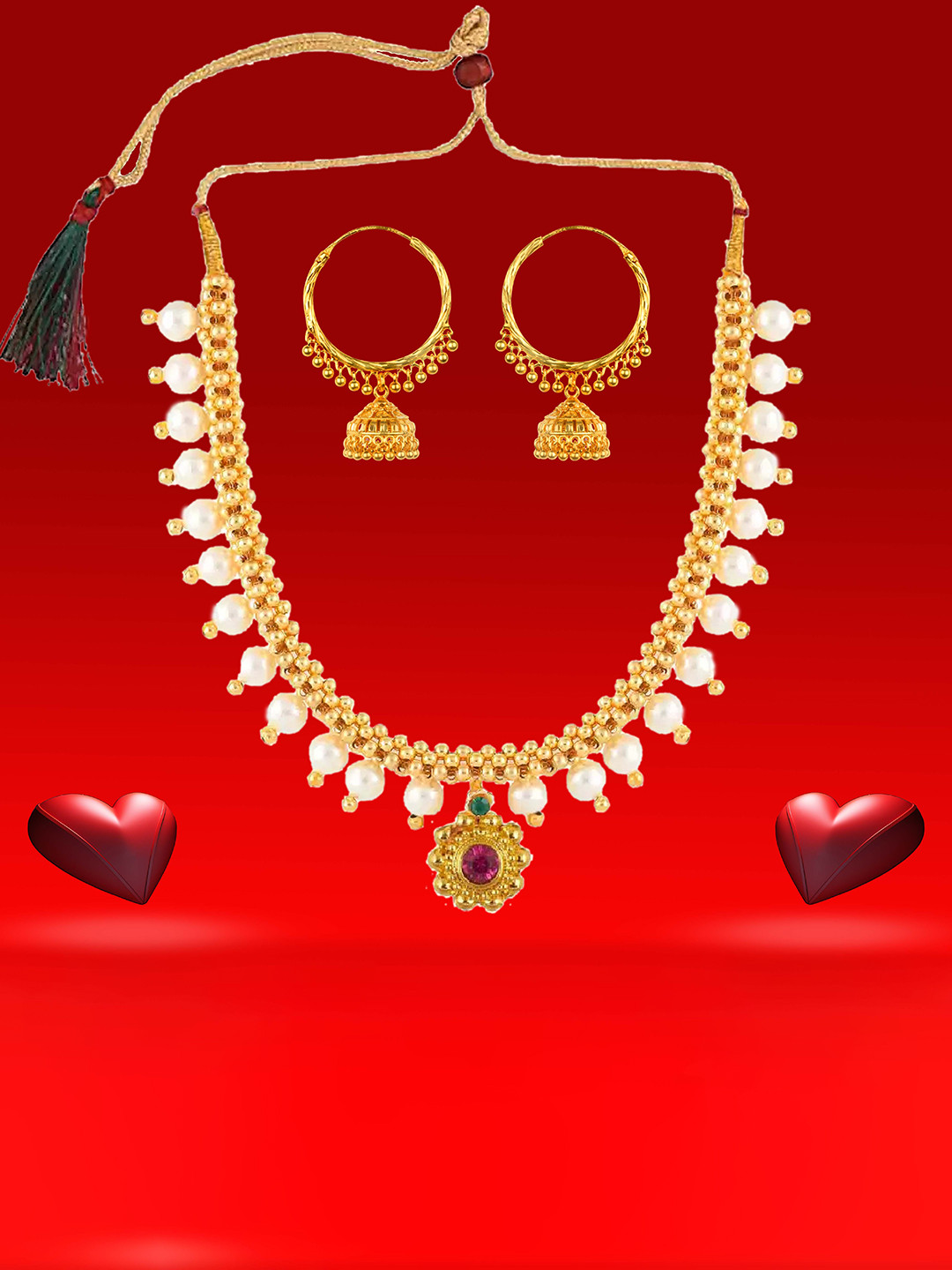 

Heer Collection Gold Plated Necklace Set