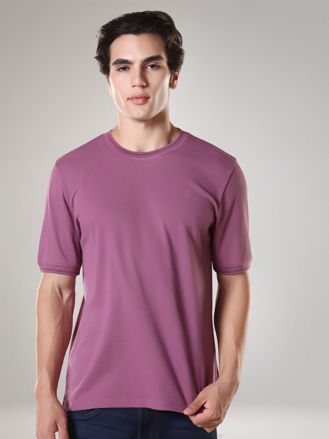 

TURMS Anti-Odor Ice Cool Tech UV Protectant Crew Neck T-shirt, Purple