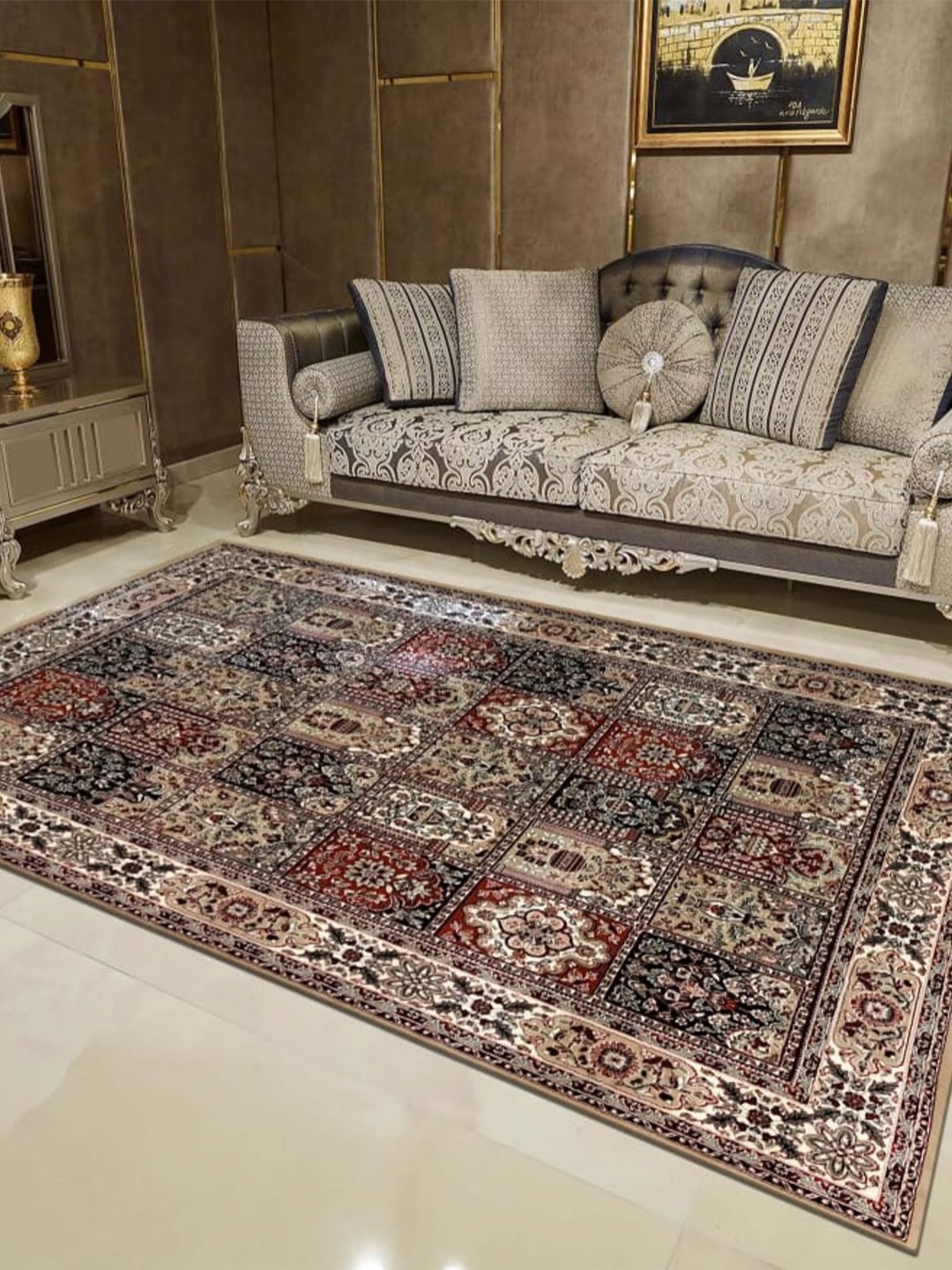 

Carpet Decore Beige Ethnic Motifs Nylon Carpets